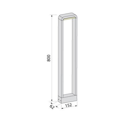 BRILAGI - LED-utomhuslampa BARI LED/10W/230V 4000K IP65 80 cm antracit