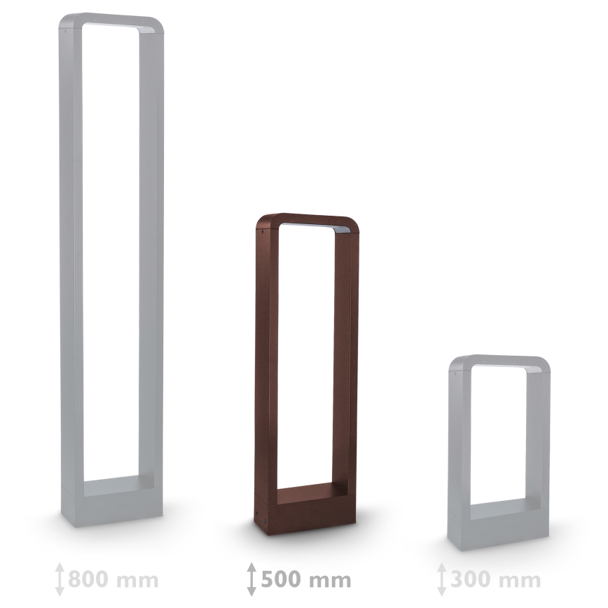 Brilagi - LED utomhuslampa BARI LED/7W/230V 3000/4000/6000K brun IP54 50 cm