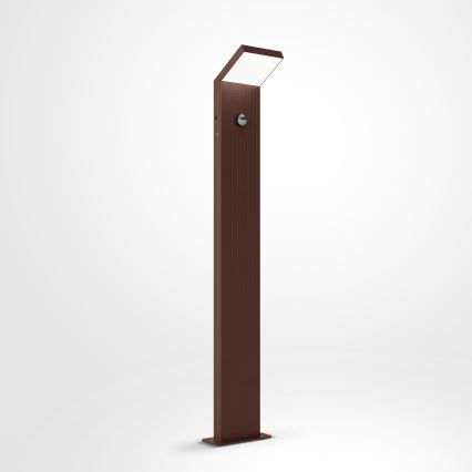 Brilagi - LED utomhuslampa med sensor RIANO LED/8W/230V brun IP65 80 cm