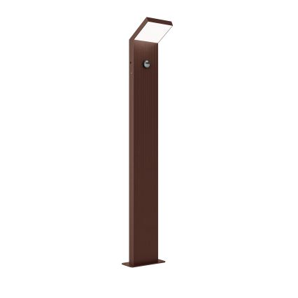 Brilagi - LED utomhuslampa med sensor RIANO LED/8W/230V brun IP65 80 cm