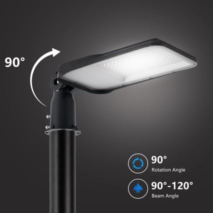 Brilagi - LED utomhusgatlampa med stolpe och ledat fäste 3 m URBANLIGHT LED/100W/230V svart IP65
