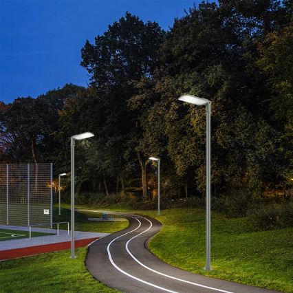 Brilagi - LED utomhus gatuarmatur med 3 m stolpe och vridbar arm URBANLIGHT LED/200W/230V grå IP65