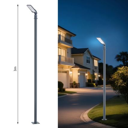 BRILAGI - LED utomhusgatlampa med 3 m stolpe och vridbar led URBANLIGHT LED/50W/230V antracit IP65