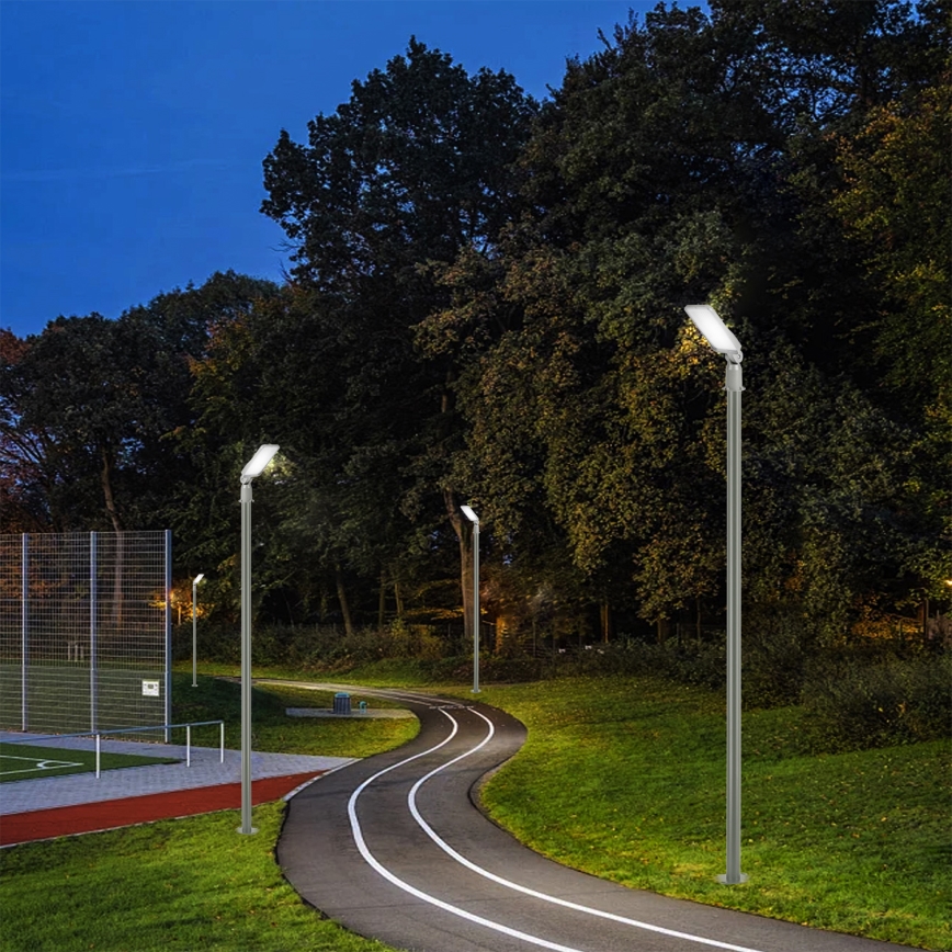 BRILAGI - LED utomhus gatlykta med 3 m stolpe och led URBANLIGHT LED/50W/230V grå IP65