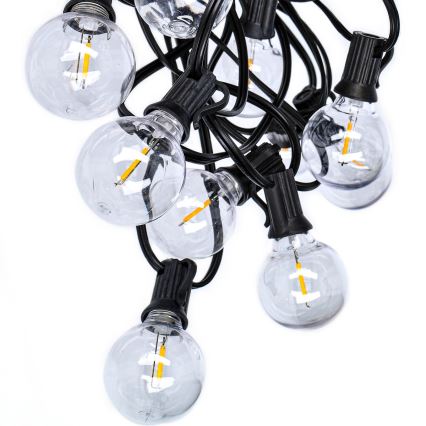 BRILAGI - LED utomhus dekorationsljusslinga GIRLANDA 25xE12/0,8W/230V 20m IP44 kallvit