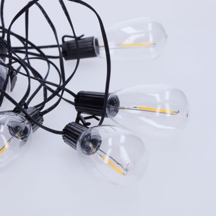 Brilagi - LED utomhusslinga 10xLED/3xAA 3,2m IP44 varmvit