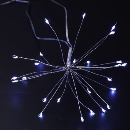 Brilagi - LED-utomhusslinga 150 LED, 5 m, IP44, kallvit med fyrverkeri-effekt