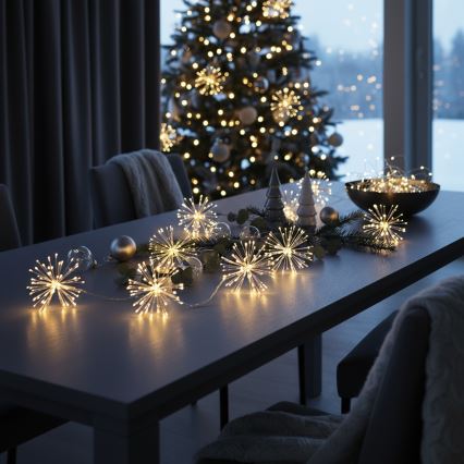Brilagi - LED utomhusslinga 150xLED 5m IP44 varmvit fyrverkeri-effekt