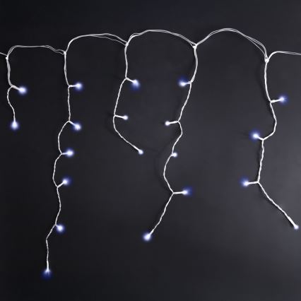 Brilagi - LED utomhusslinga 200 LED/8 funktioner 13m IP44 kallvit istappar