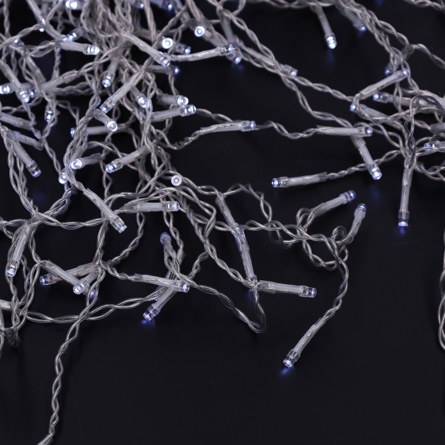 Brilagi - LED utomhusslinga 200 LED/8 funktioner 13m IP44 kallvit istappar