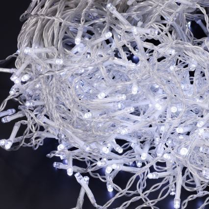 Brilagi - LED utomhusslinga 200 LED/8 funktioner 13m IP44 kallvit istappar