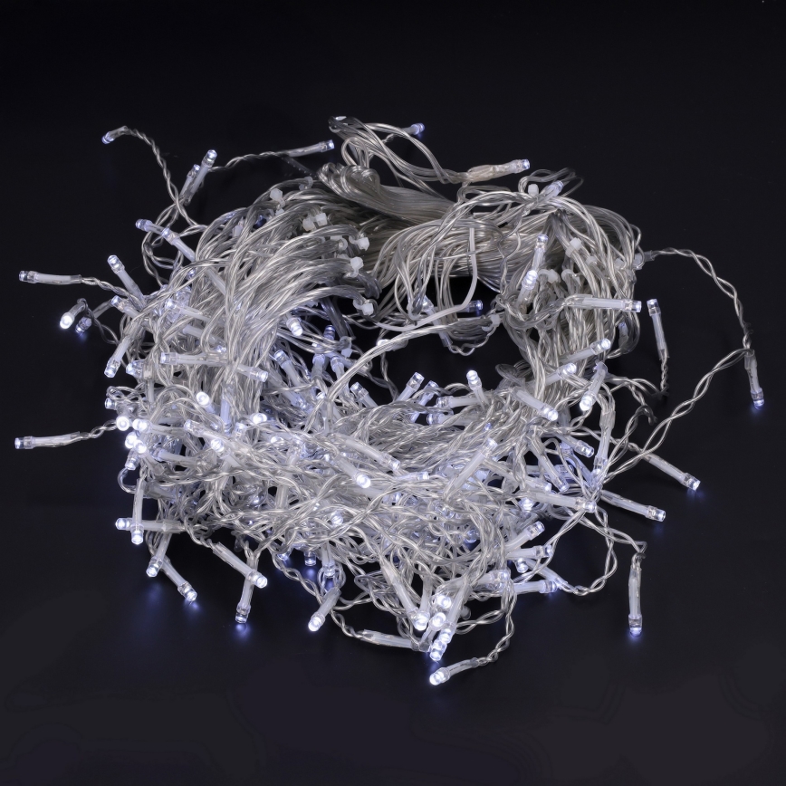 Brilagi - LED utomhusslinga 200 LED/8 funktioner 13m IP44 kallvit istappar