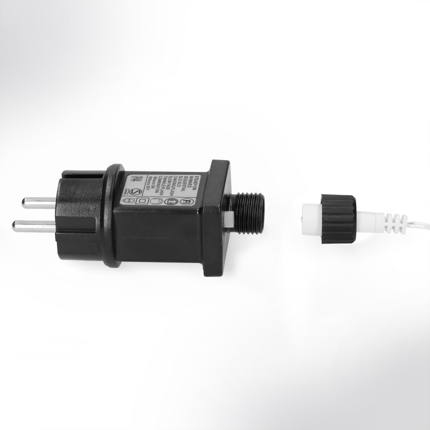 Brilagi - LED utomhus julslinga 200xLED/8 funktioner 13m IP44 kallvit istappar