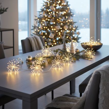 BRILAGI - LED utomhusslinga för jul 300xLED 7m IP44 varmvit fyrverkeri-effekt