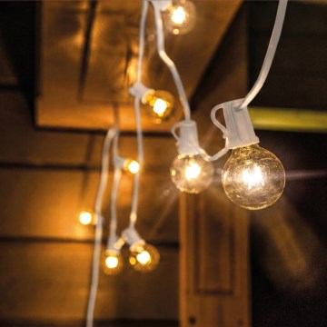 Brilagi - LED utomhusslinga GIRLANDA 10x E12/0,6 W/230 V 8 m vit IP44 varmvit