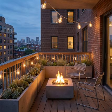 Brilagi - LED utomhusslinga GIRLANDA 25xE12/0,8W/230V 20m vit IP44 varmvit