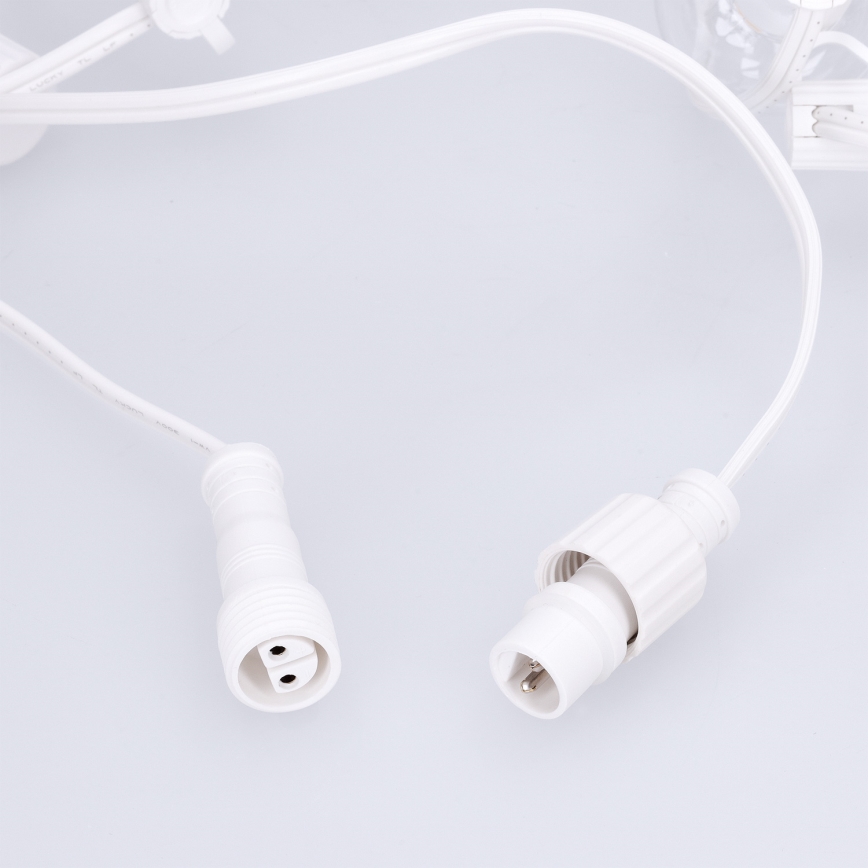 Brilagi - LED utomhusslinga GIRLANDA 25xE12/0,8W/230V 20m vit IP44 varmvit
