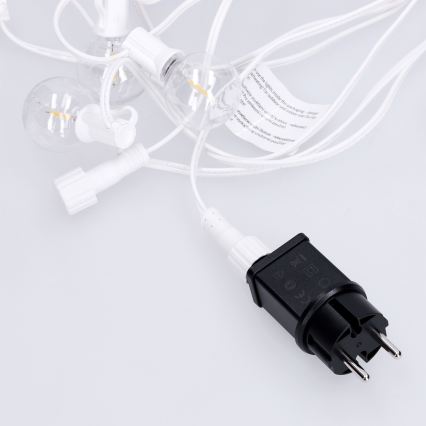 Brilagi - LED utomhusslinga GIRLANDA 25xE12/0,8W/230V 20m vit IP44 varmvit