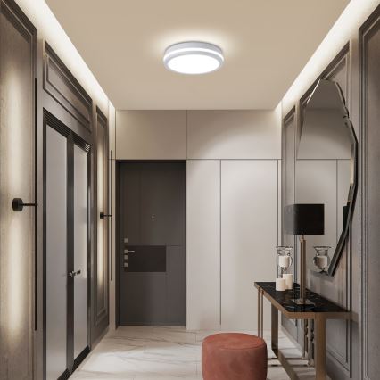 Brilagi - LED utomhustakarmatur BENE LED/24W/230V Ø 26 cm vit IP54