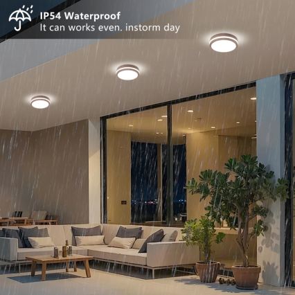 Brilagi - LED utomhustaklampa BENE LED/18W/230V Ø 21,5 cm brun IP54