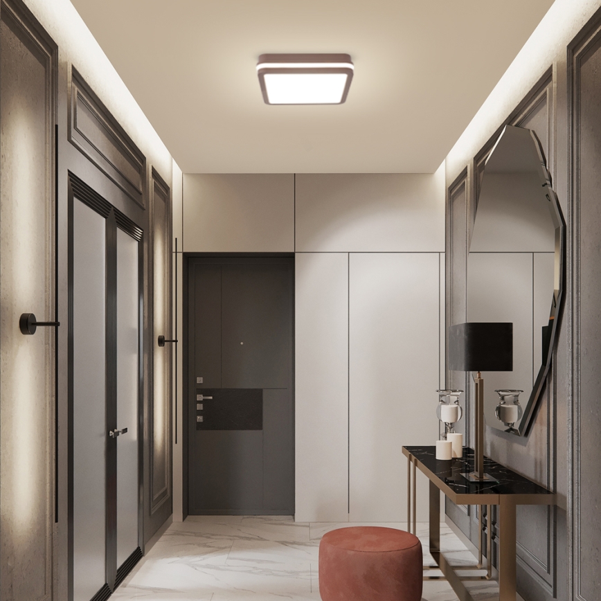 Brilagi - LED utomhustaklampa BENE LED/24W/230V 26x26 cm brun IP54