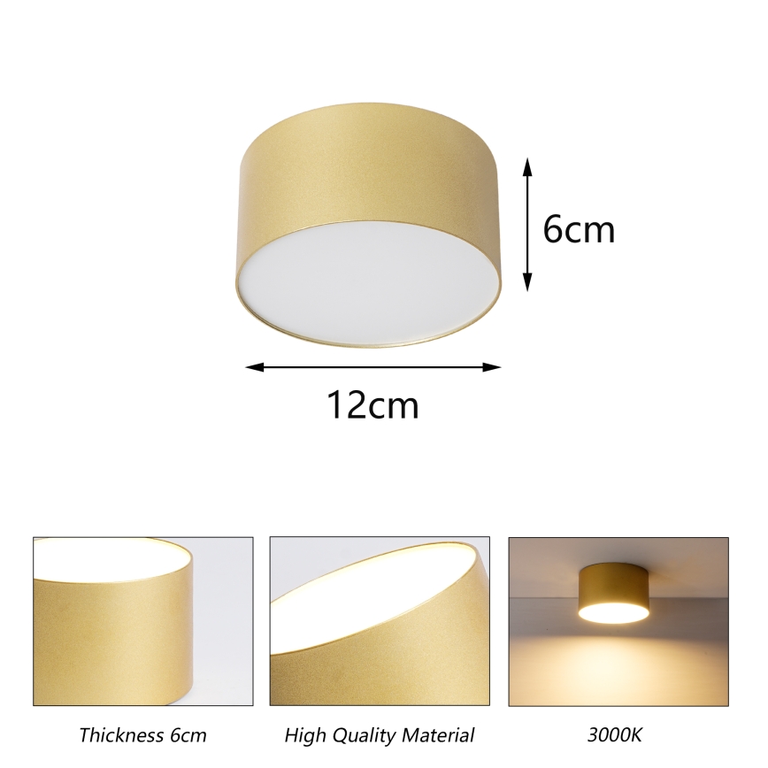 BRILAGI - LED Utomhustaklampa FORIS LED/14W/230V Ø 12 cm guld IP44