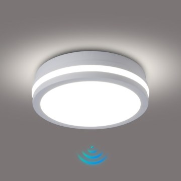 Brilagi - LED utomhustaklampa med sensor BENE LED/18W/230V Ø 21,5 cm vit IP54