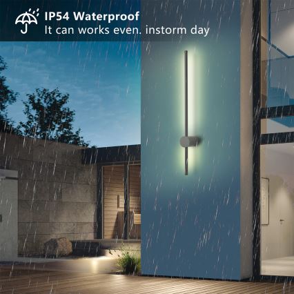Brilagi - LED utomhusväggarmatur AURA LED/12W/230V 3000K IP54 65 cm antracit CRI 90