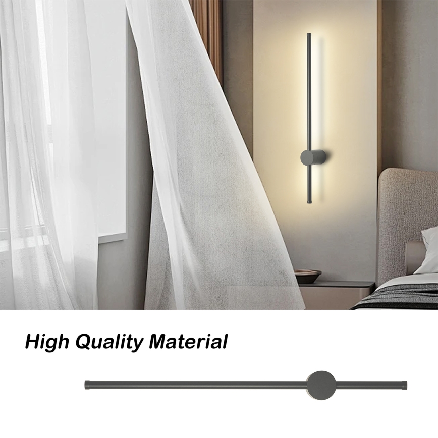 Brilagi - LED utomhusväggarmatur AURA LED/12W/230V 3000K IP54 65 cm antracit CRI 90