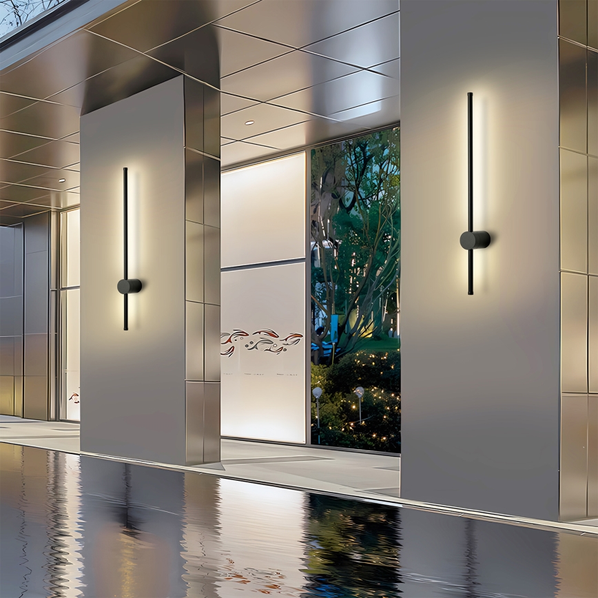 Brilagi - LED utomhusväggarmatur AURA LED/12W/230V 4000K IP54 65 cm svart CRI 90