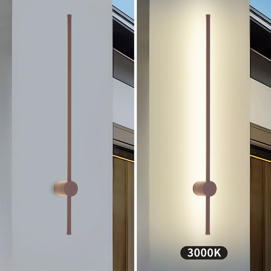 Brilagi - LED utomhus väggarmatur AURA LED/20W/230V 3000K IP54 97 cm brun CRI 90