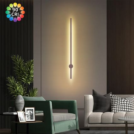 Brilagi - LED utomhus väggarmatur AURA LED/20W/230V 3000K IP54 97 cm brun CRI 90
