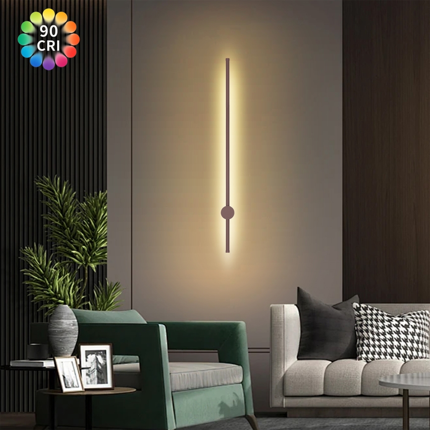 Brilagi - LED utomhus väggarmatur AURA LED/20W/230V 3000K IP54 97 cm brun CRI 90