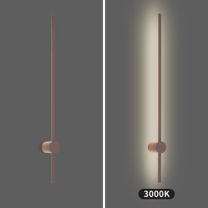 Brilagi - LED utomhus väggarmatur AURA LED/20W/230V 3000K IP54 97 cm brun CRI 90