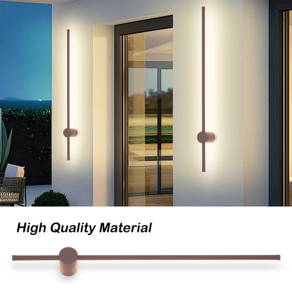 Brilagi - LED utomhus väggarmatur AURA LED/20W/230V 3000K IP54 97 cm brun CRI 90