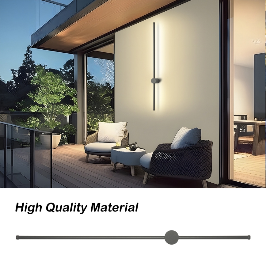 Brilagi - LED utomhusväggarmatur AURA LED/20W/230V 3000K IP54 97 cm antracit CRI 90