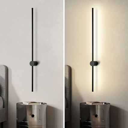 Brilagi - AURA LED utomhusväggarmatur 20W/230V 3000K IP54 97 cm svart CRI 90