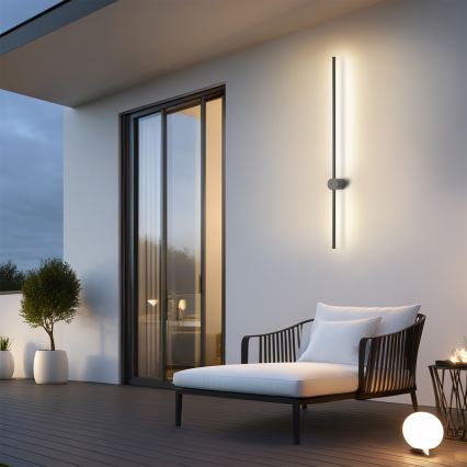 Brilagi - LED utomhusvägglampa AURA LED/20W/230V 4000K IP54 97 cm antracit CRI 90