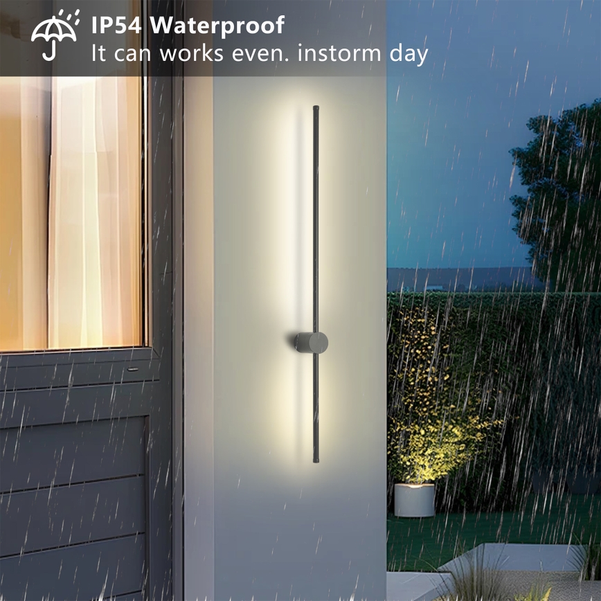 Brilagi - LED utomhusvägglampa AURA LED/20W/230V 4000K IP54 97 cm antracit CRI 90
