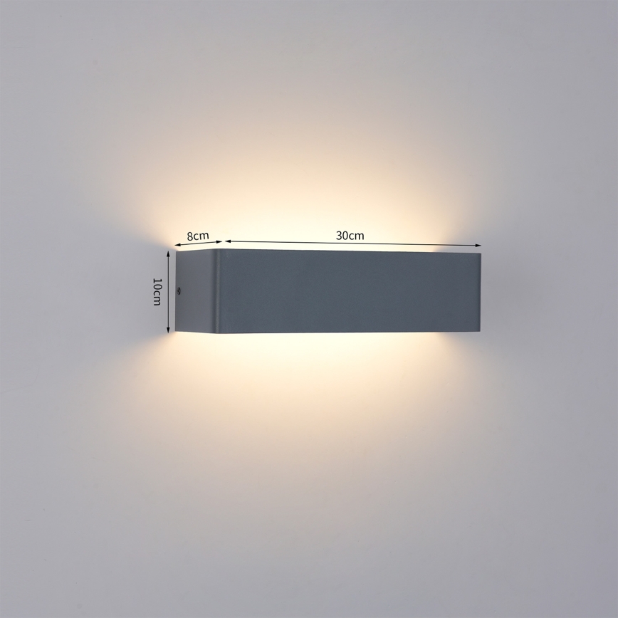 BRILAGI - LED-utomhusväggarmatur DONNANI, 12 W, 230 V, 30 cm, antracit, IP44