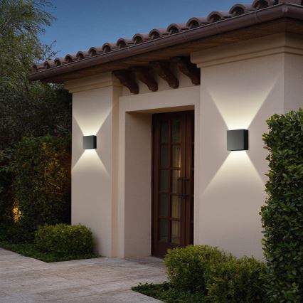 Brilagi - LED utomhusväggarmatur DOUBLERAY LED/4W/230V svart IP65