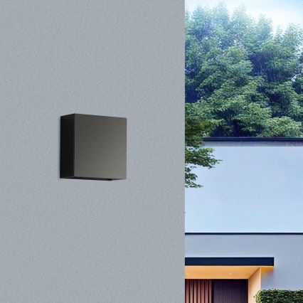 Brilagi - LED utomhusväggarmatur DOUBLERAY LED/4W/230V svart IP65