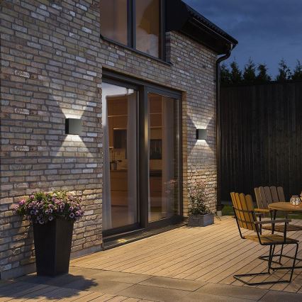 Brilagi - LED utomhusväggarmatur DOUBLERAY LED/4W/230V svart IP65