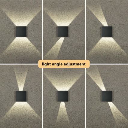 Brilagi - LED utomhusväggarmatur DOUBLERAY LED/4W/230V svart IP65
