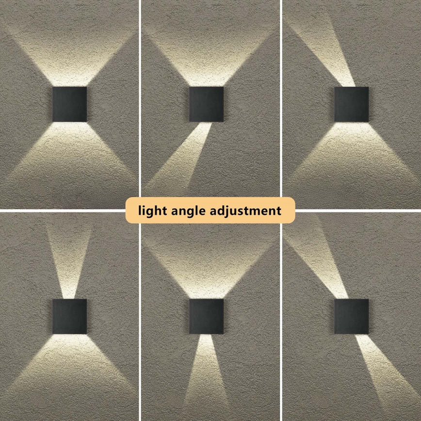 Brilagi - LED utomhusväggarmatur DOUBLERAY LED/4W/230V svart IP65