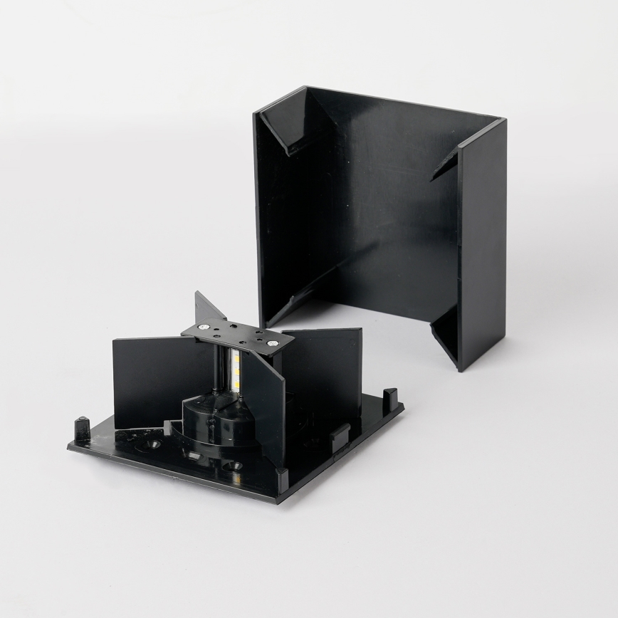 Brilagi - LED utomhusväggarmatur DOUBLERAY LED/4W/230V svart IP65