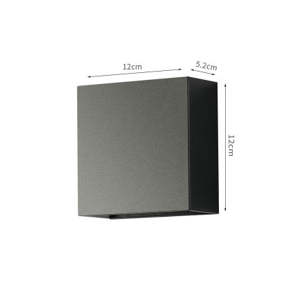 Brilagi - LED utomhusväggarmatur DOUBLERAY LED/4W/230V svart IP65