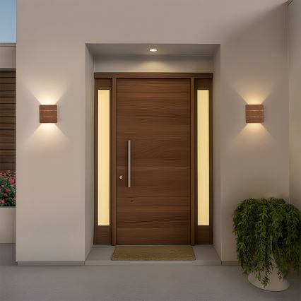 Brilagi - LED-utomhusväggarmatur DOUBLERAY LINE LED/6W/230V trädekor IP54