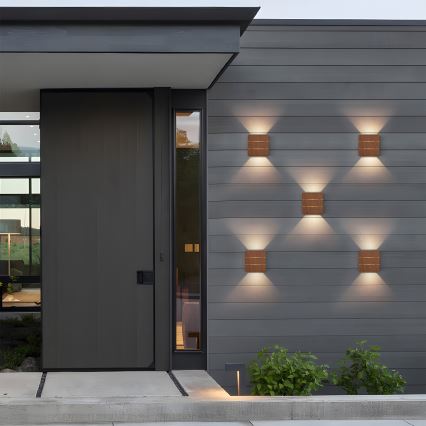 Brilagi - LED-utomhusväggarmatur DOUBLERAY LINE LED/6W/230V trädekor IP54