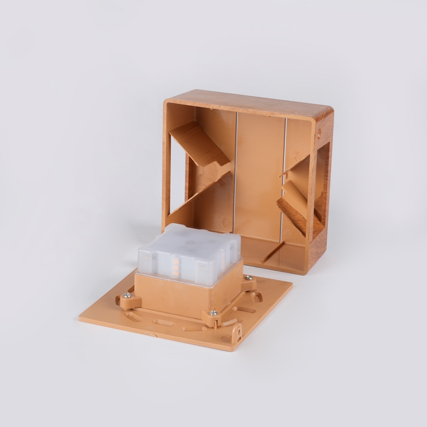 Brilagi - LED-utomhusväggarmatur DOUBLERAY LINE LED/6W/230V trädekor IP54